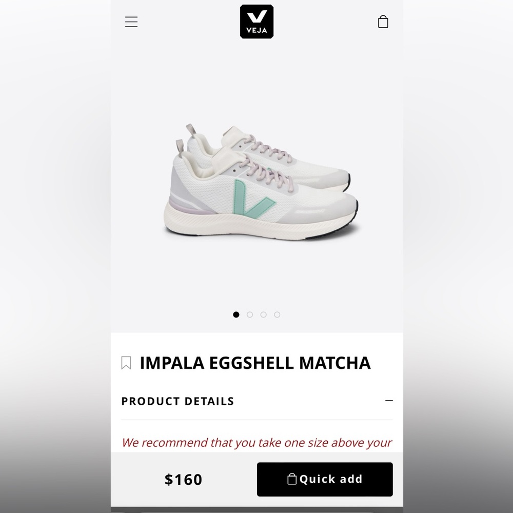 Veja Impala Eggshell Matcha Sneakers - White, Mint, Lavender